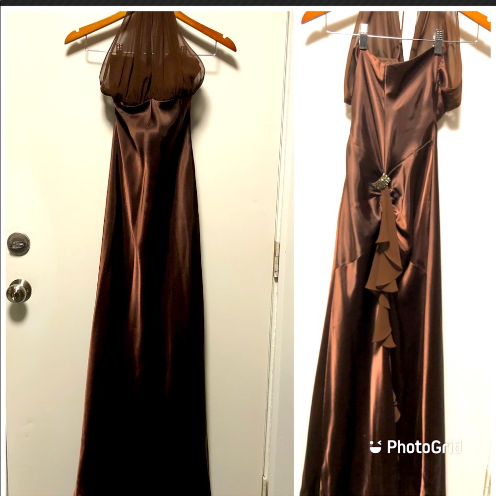 Brown gown dress